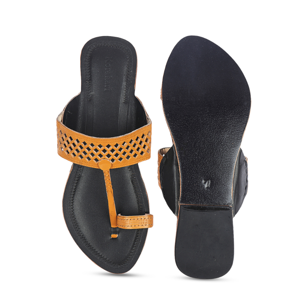 
                  
                    Korakori Yellow Diamonds in the Sky Kolhapuri Slippers
                  
                