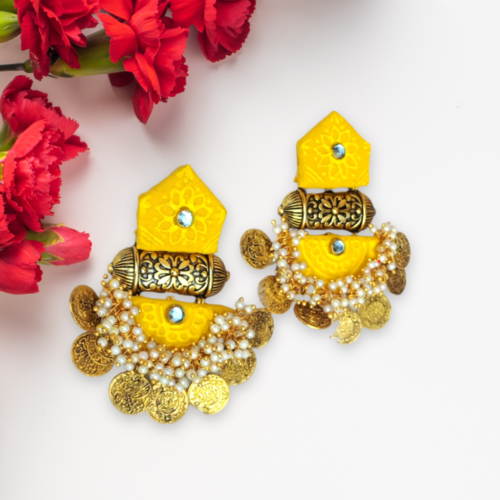 Sunshine Diva Fabric Earrings