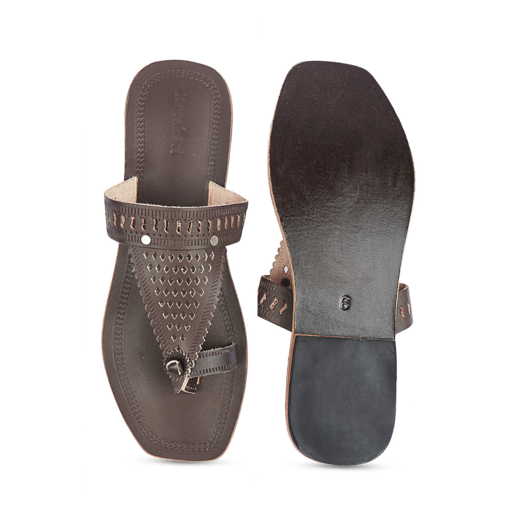 
                  
                    Korakori Chic Brown Kolhapuri Slippers
                  
                