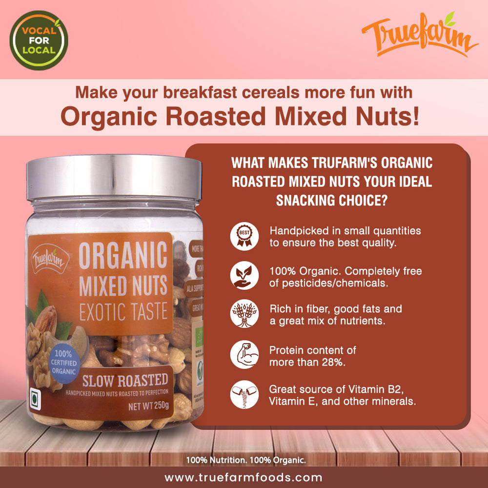
                  
                    Truefarm Foods Organic Roasted Mixed Nuts (250g)
                  
                