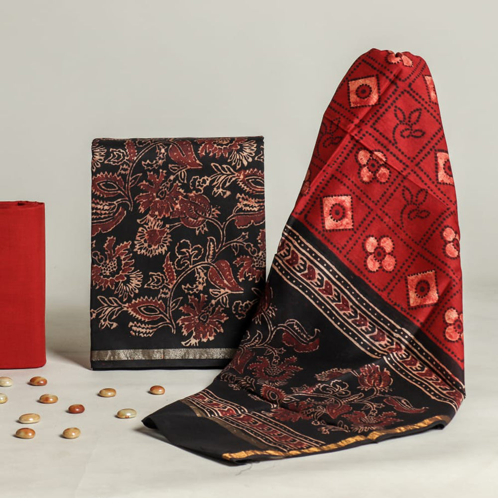 Handmade Chanderi Silk Suit Material
