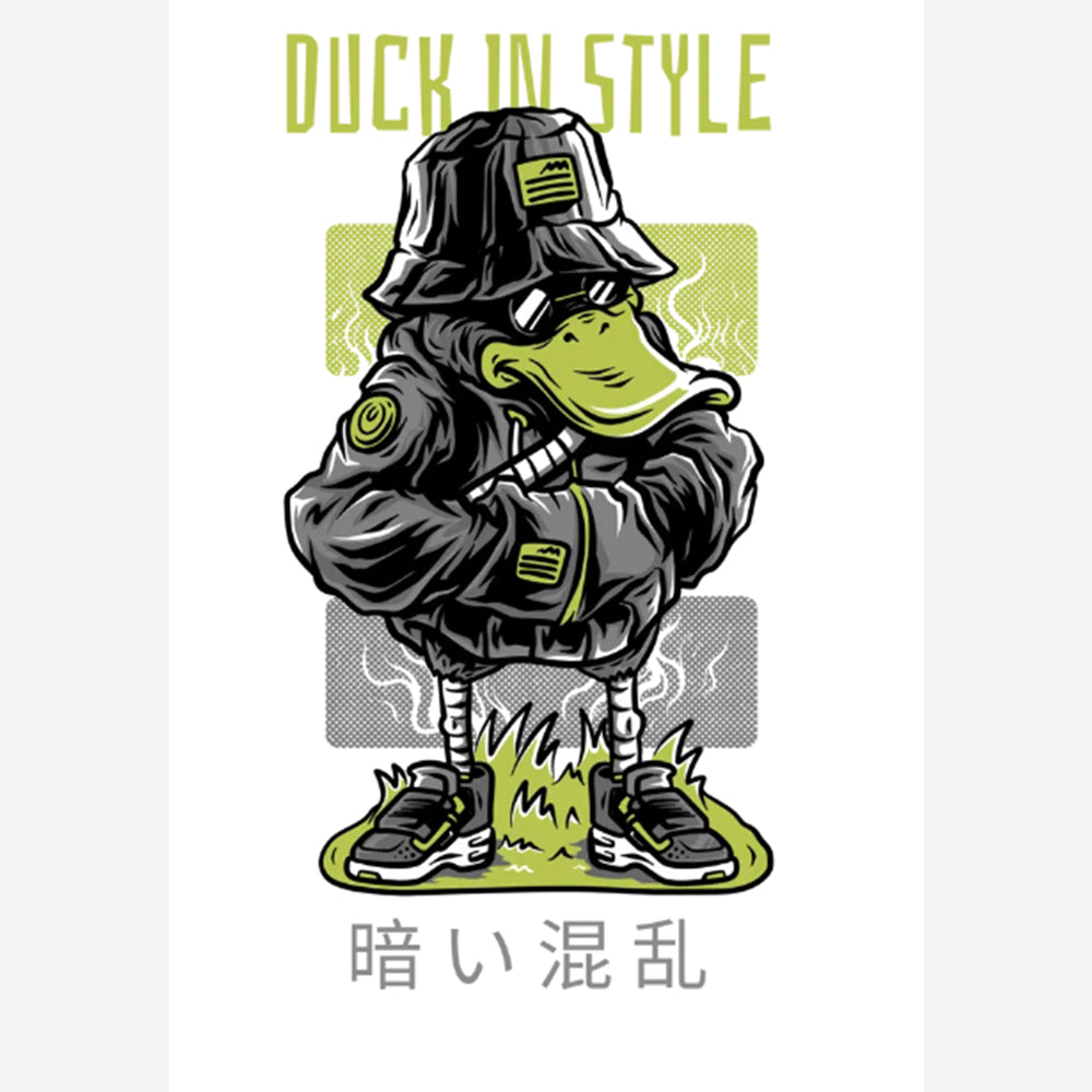 
                  
                    Men's Oversized "Duck in Style" Printed T-Shirt
                  
                