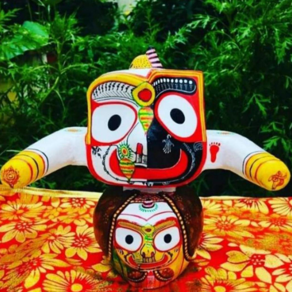 Wooden Trimurti in One Frame