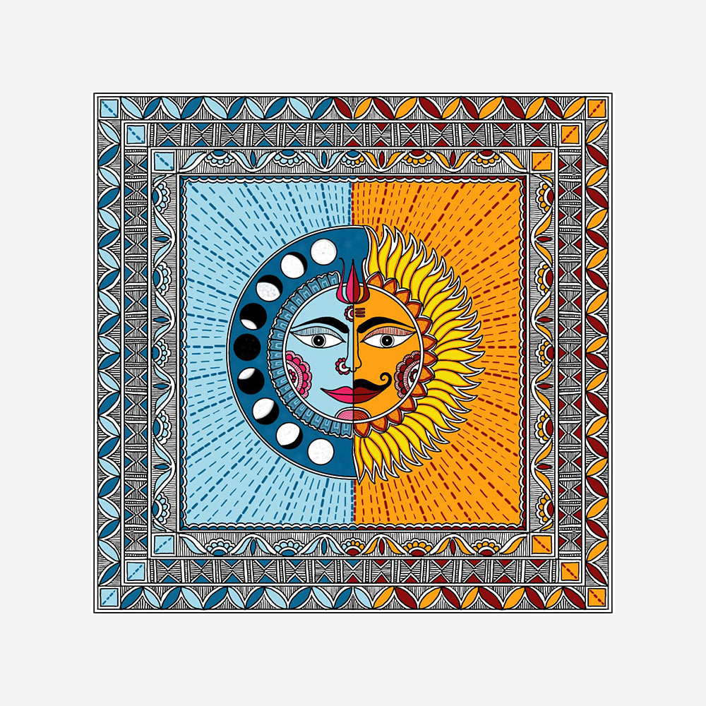 
                  
                    Madhubani Sun and Moon Painting
                  
                