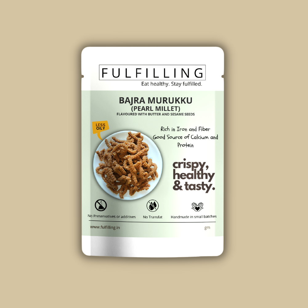 
                  
                    Fulfilling Bajra Murukku/Pearl Millet Murukku (125g)
                  
                