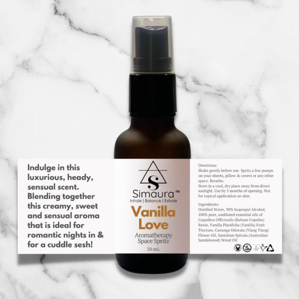 Vanilla Love Aromatherapy Linen Spray (30ml)
