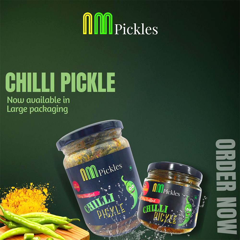 N M Pickles Green Chilli Pickle (200g)