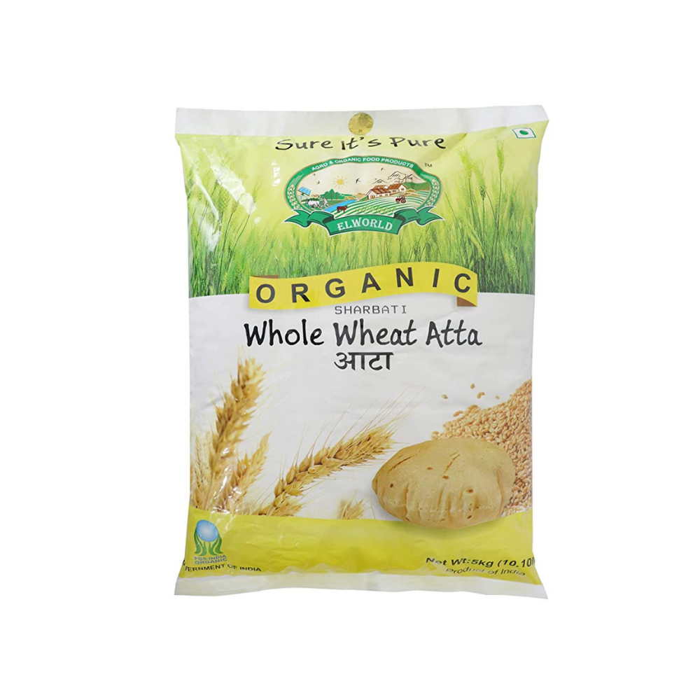 ELworld Whole Sharbati Wheat Flour Atta (5kg)
