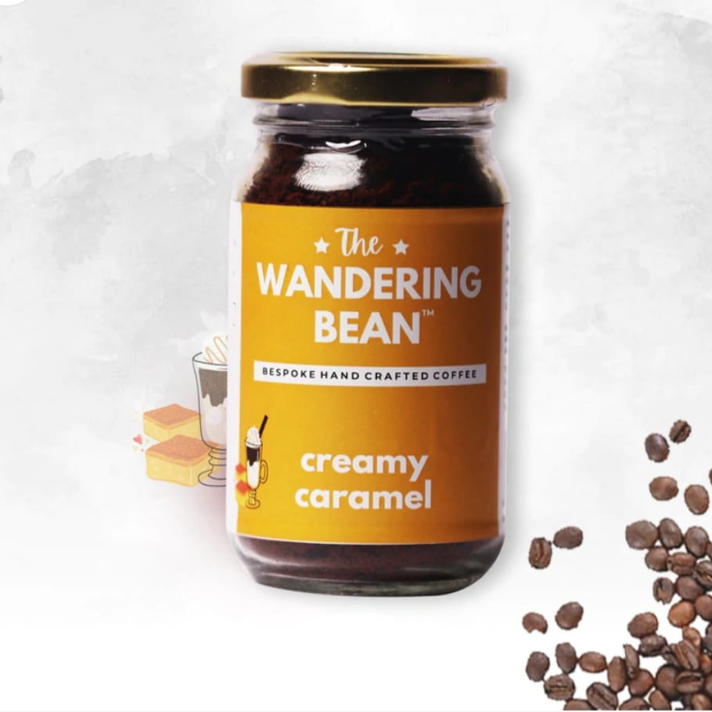 The Wandering Bean Creamy Caramel Instant Flavour Coffee (60g)