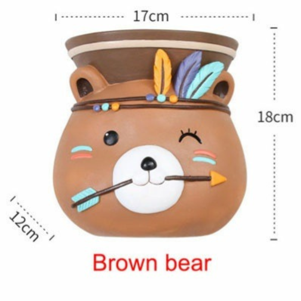 
                  
                    Brown-Bear Wall-Hanging Planter/Pot (Set of 2)
                  
                