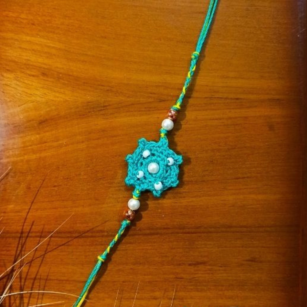 Handmade Crochet Star Rakhi