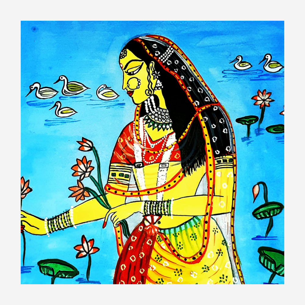 Indian folk art Drawing by Bhakti Randeria - Fine Art America