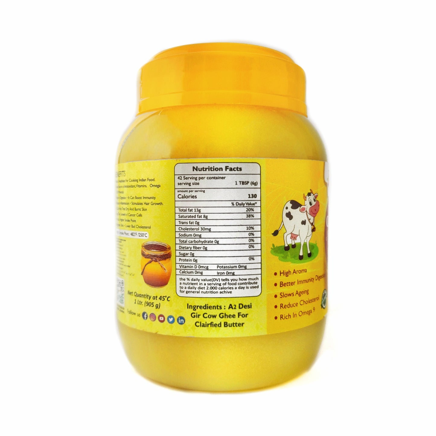 
                  
                    Kapu & Rancho internacional Ghee Premium A2 Gir Cow Cultured Ghee
                  
                