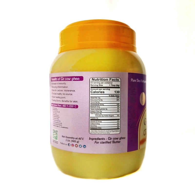 
                  
                    Kapu & Rancho internacional Gir Cow Ghee 100% Natural Pure Desi Danedar Ghee
                  
                