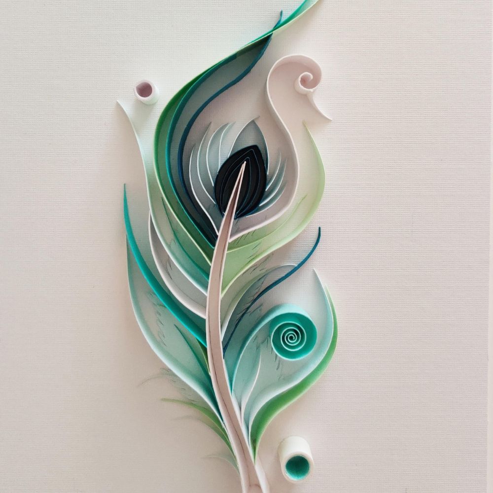 
                  
                    Paper Quilling Peacock Feather Art Frame
                  
                