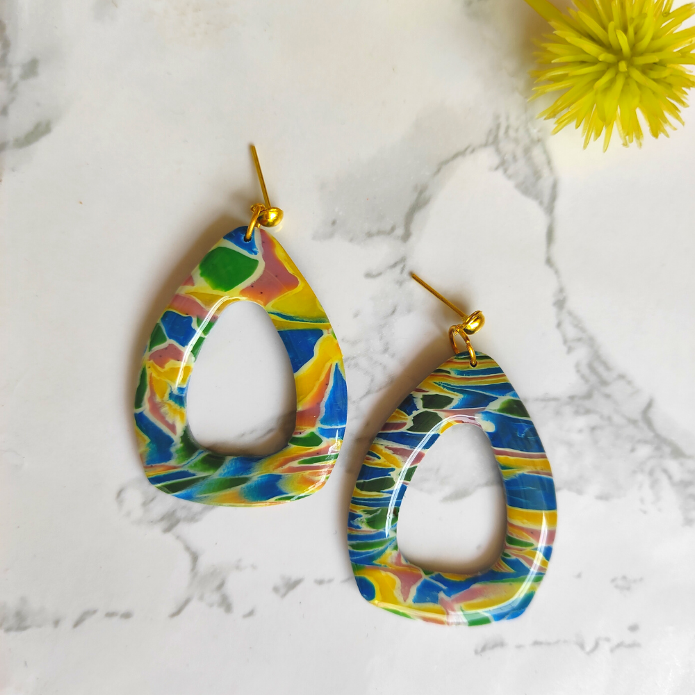 
                  
                    Mixed Stripes Drops Polymer Clay Earrings
                  
                