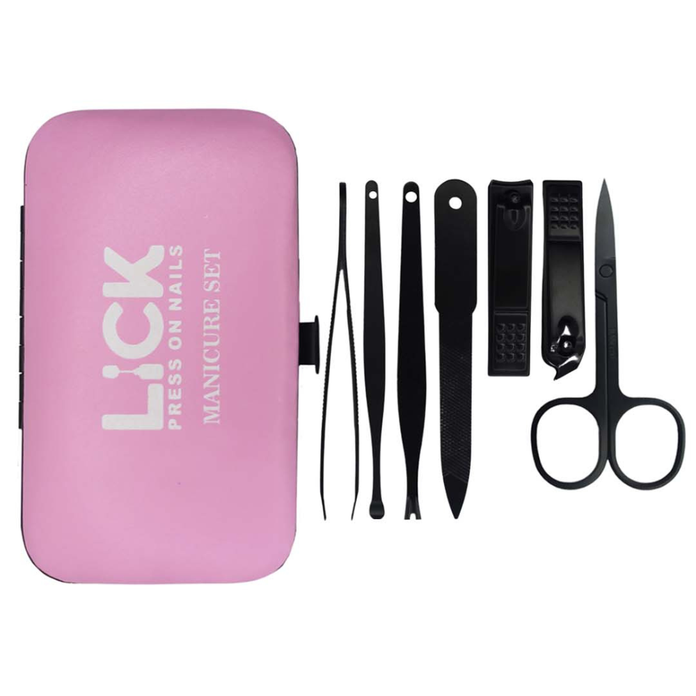 
                  
                    7-in-1 Black Stainless Steel Mini Manicure Pedicure Grooming Kit With Case
                  
                