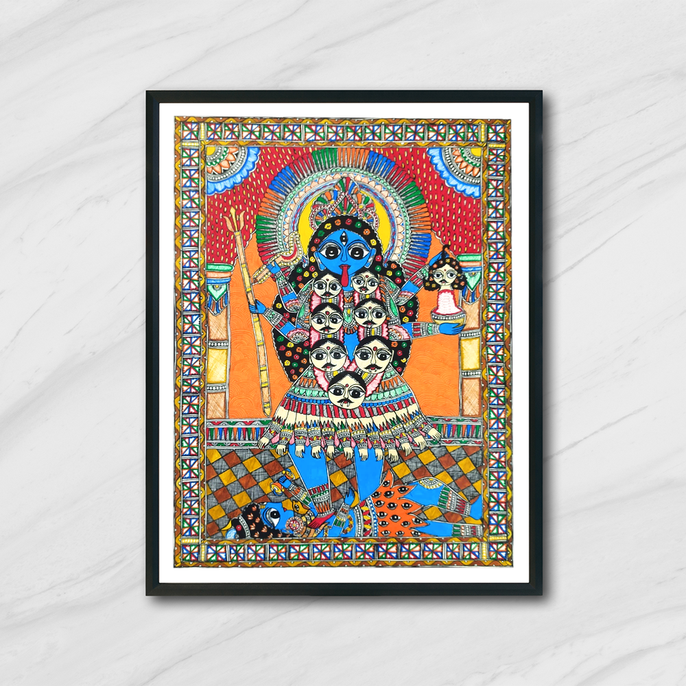 Maa Kali - Madhubani Painting