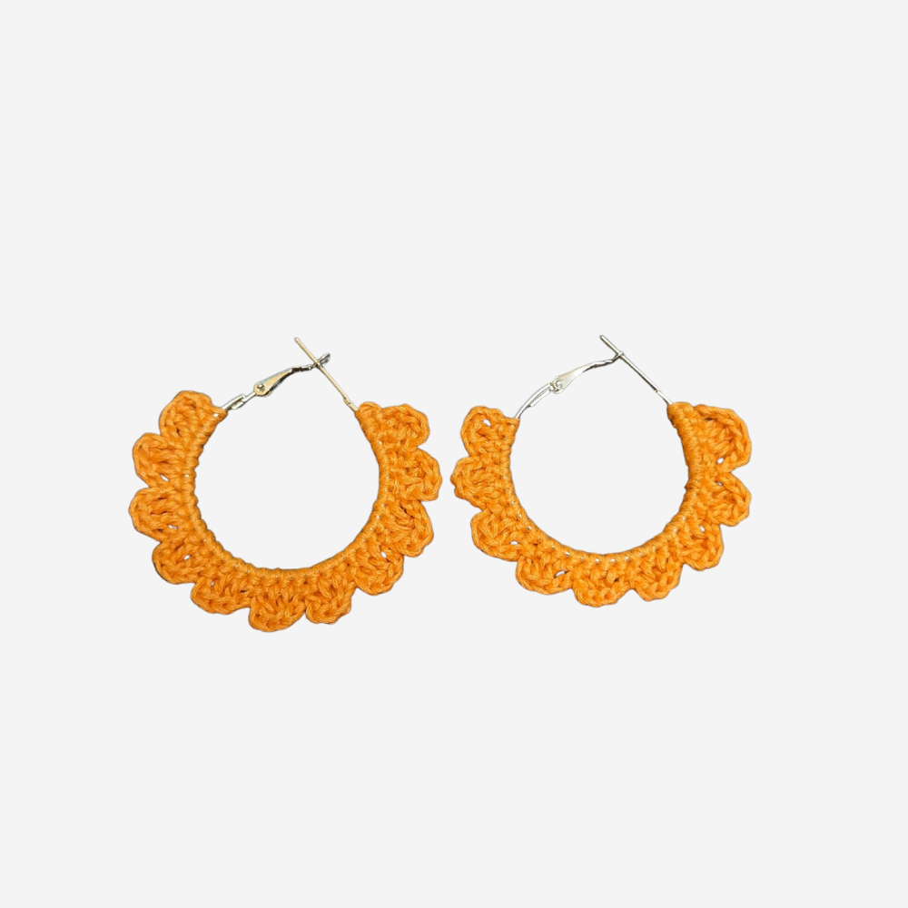 
                  
                    Orange Flower Crochet Earrings
                  
                