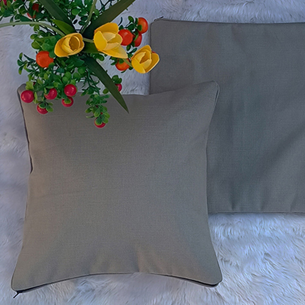 
                  
                    Grey Plain Cushion Cover (Set Of 2)
                  
                