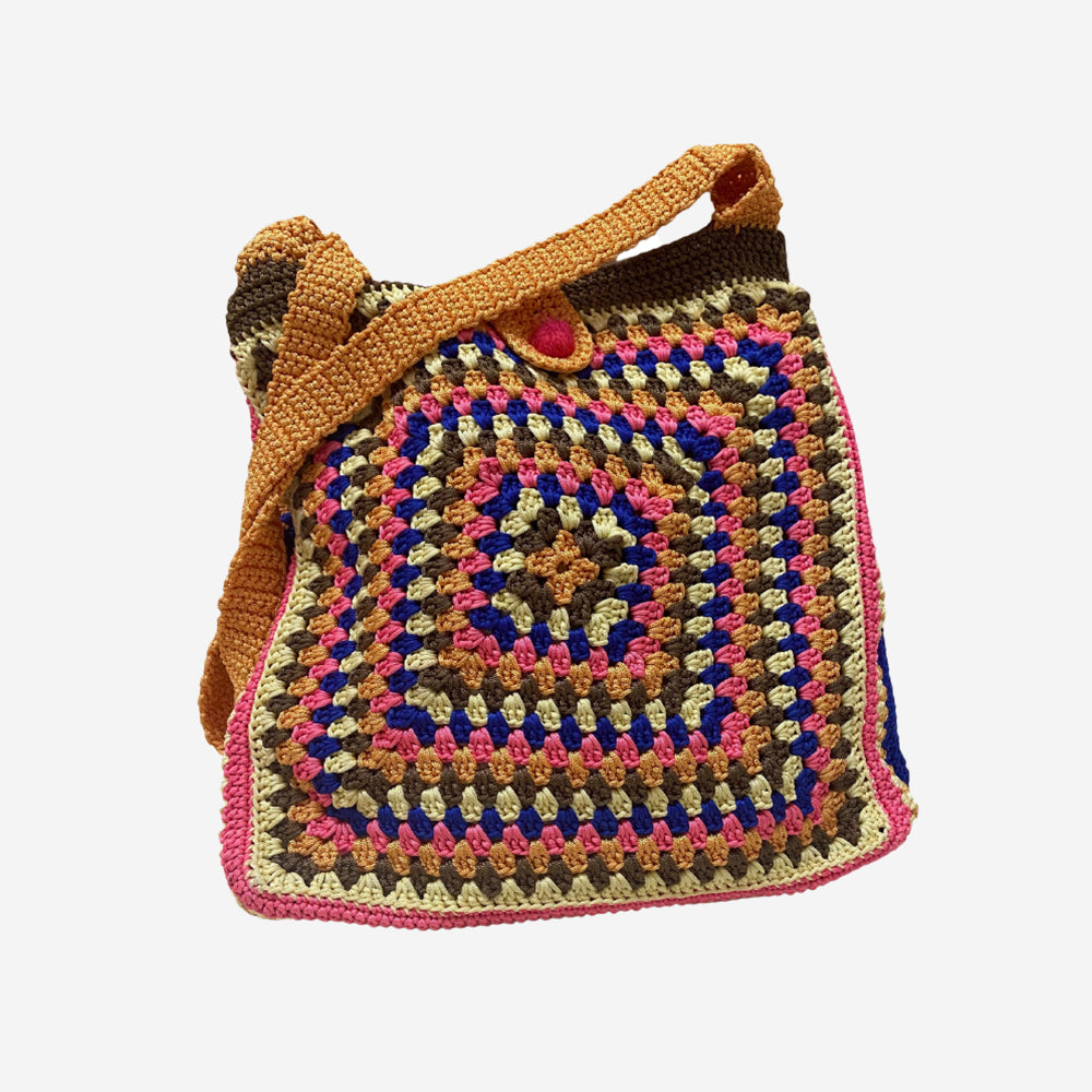 
                  
                    Granny Square Crochet Shoulder Bag
                  
                