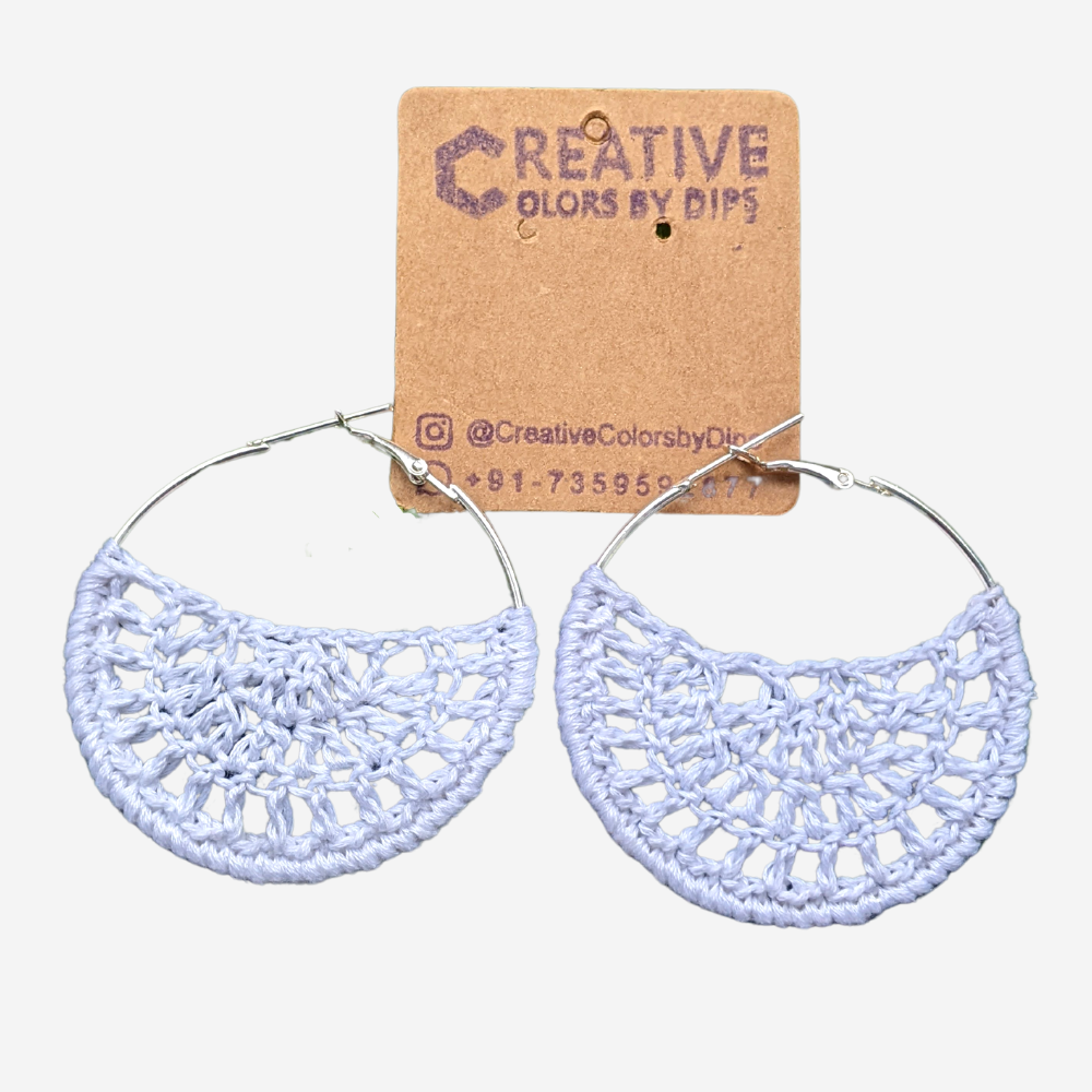 
                  
                    Cookie White Crochet Big Hoop Earrings
                  
                