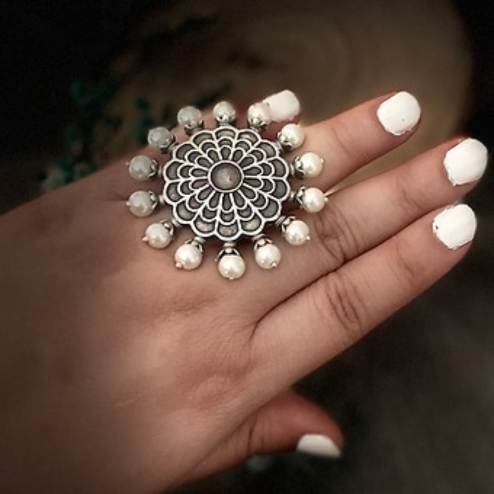 
                  
                    Moti - Pearl Studded Statement Ring
                  
                