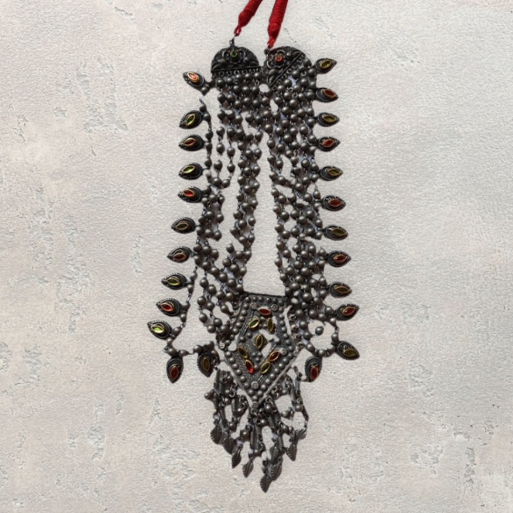 Oxidized Metal 6-Layer Necklace