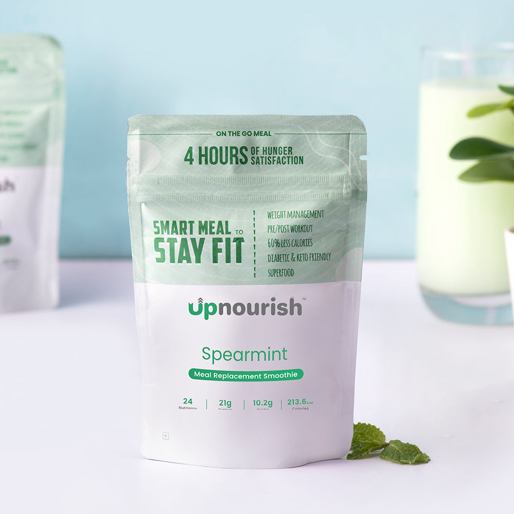 Upnourish Meal Replacement Spearmint Smoothie (Pack of 4)