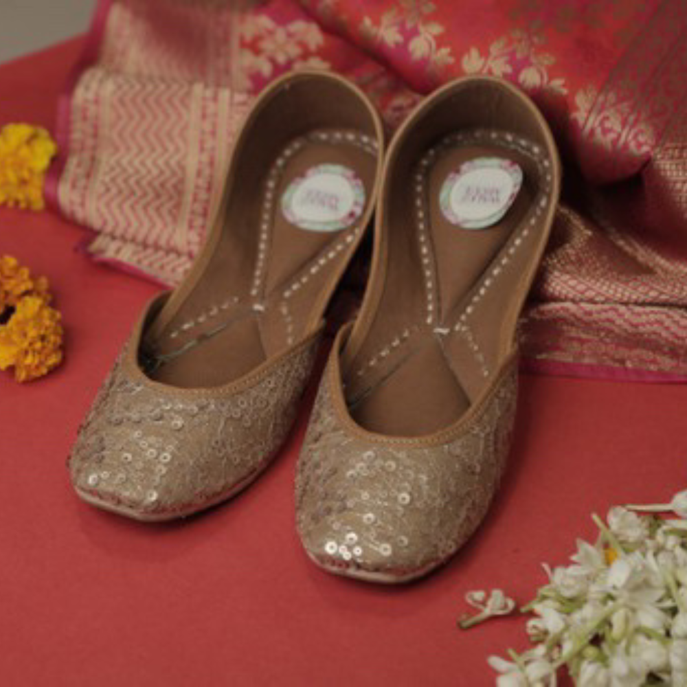 
                  
                    Double-Cushioned Hand-embroidered Jhuttis
                  
                