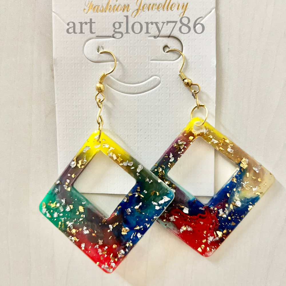 
                  
                    Trendy Multicolour Resin Earrings
                  
                