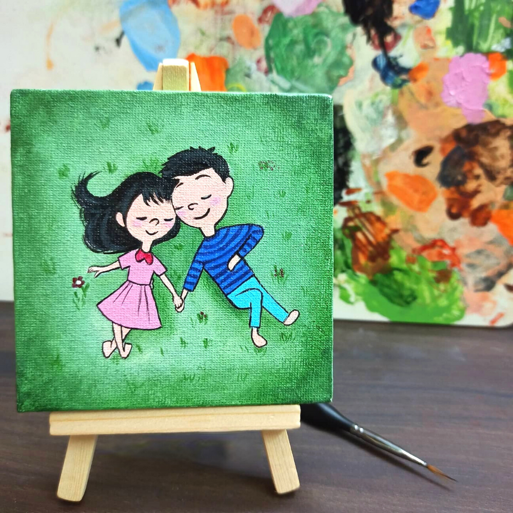 Mini Canvas With Easel
