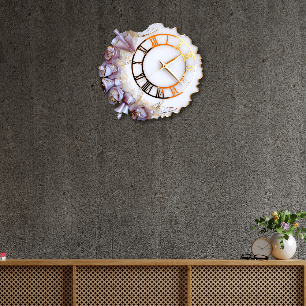 
                  
                    Floral Resin Wall Clock
                  
                