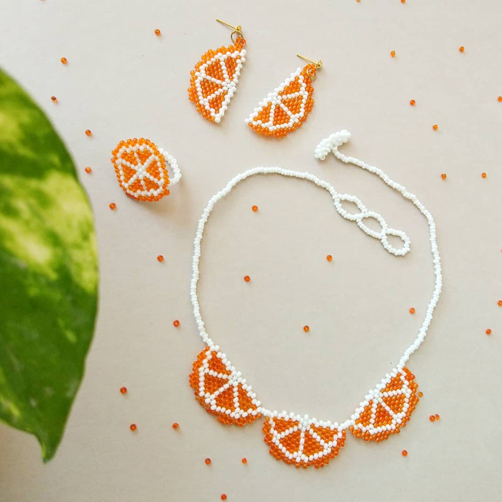 Orange Jewellery Set