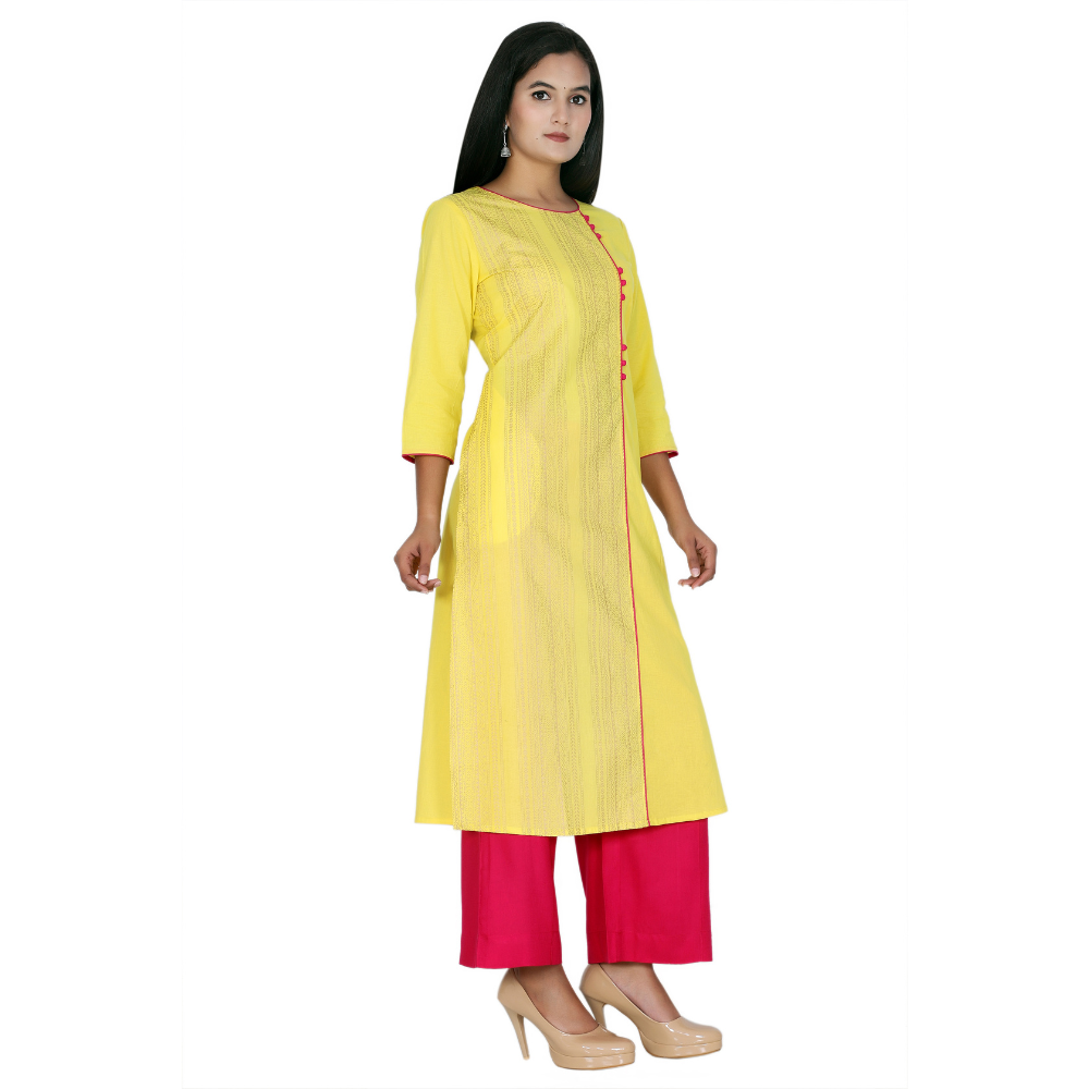 
                  
                    Yellow Kurta Palazzo Set
                  
                