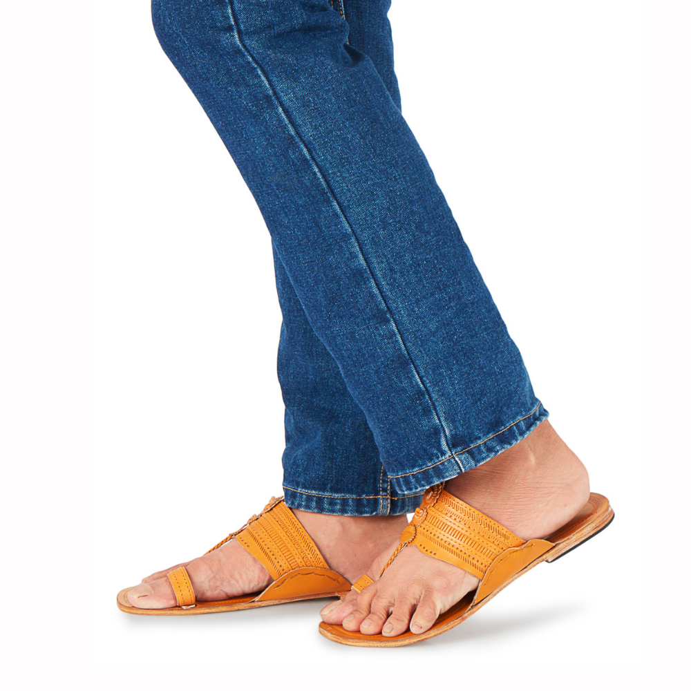 
                  
                    Korakori Yoga Yellow Kolhapuri Slippers
                  
                