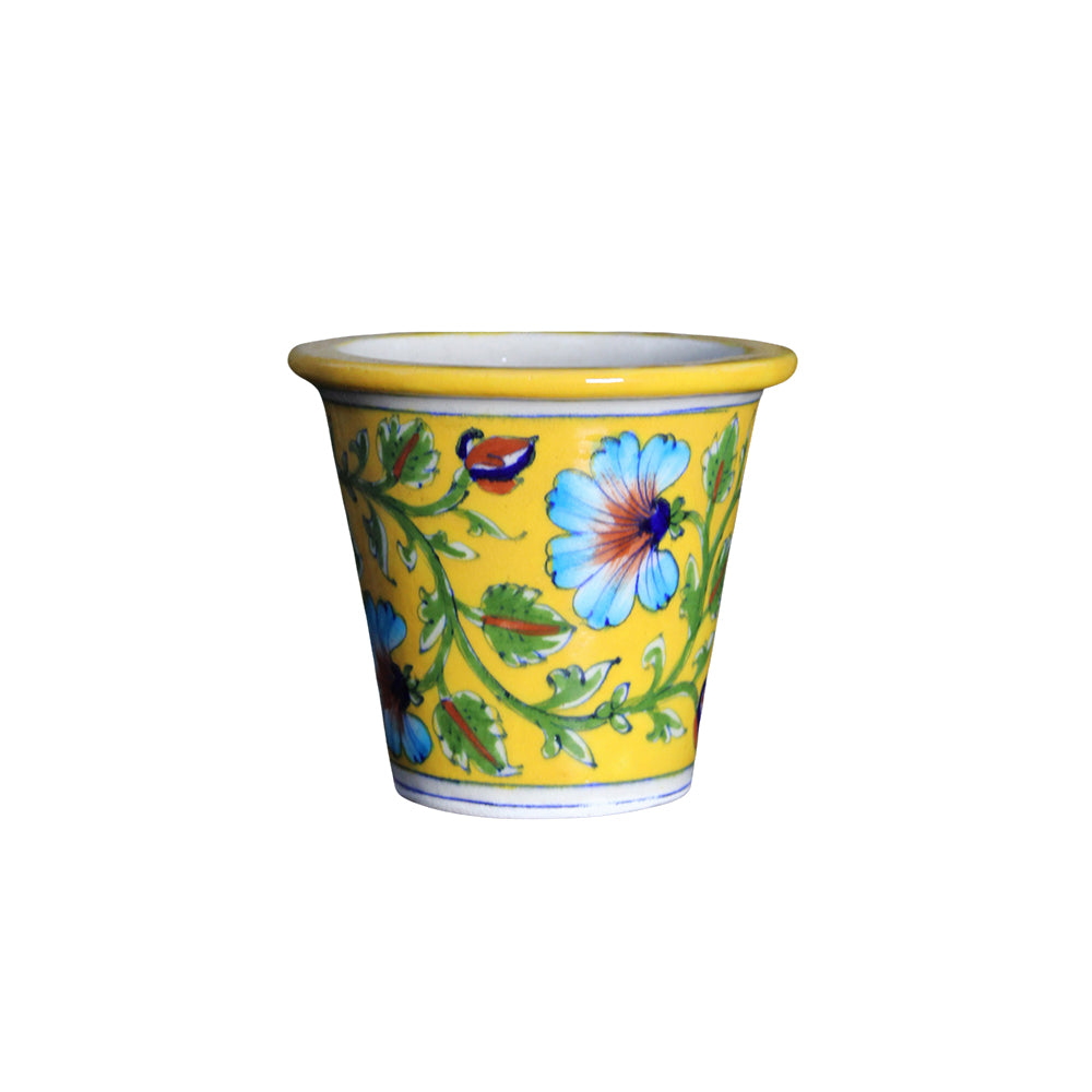 Yellow Pottery Planter