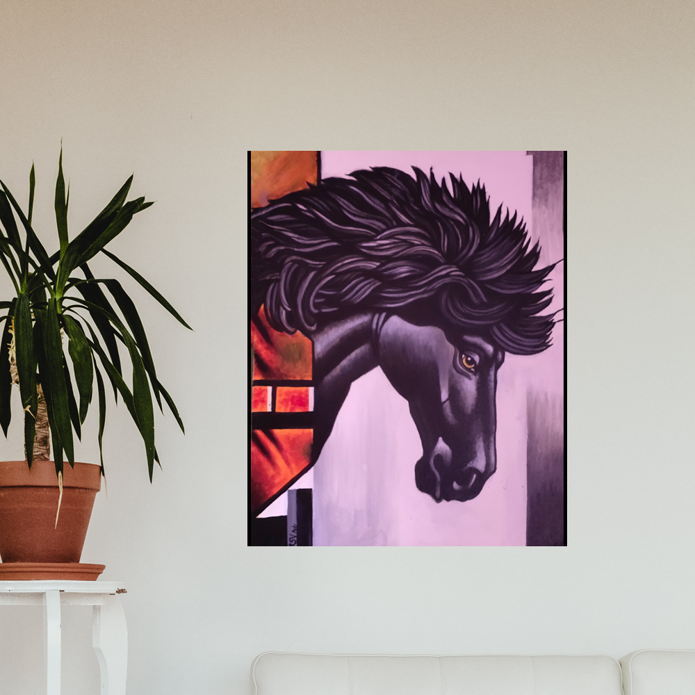 
                  
                    Black Horse Canvas Painting
                  
                