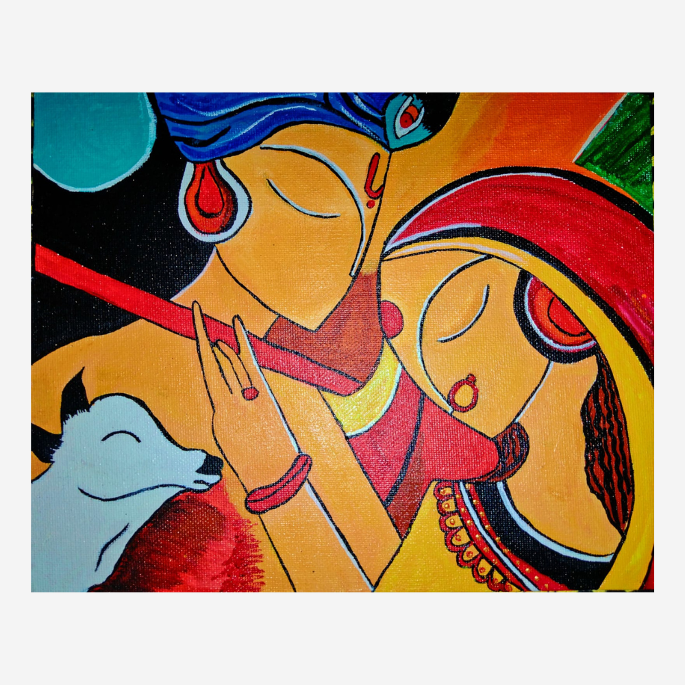 Radha Krishna Canvas Painting Kreate