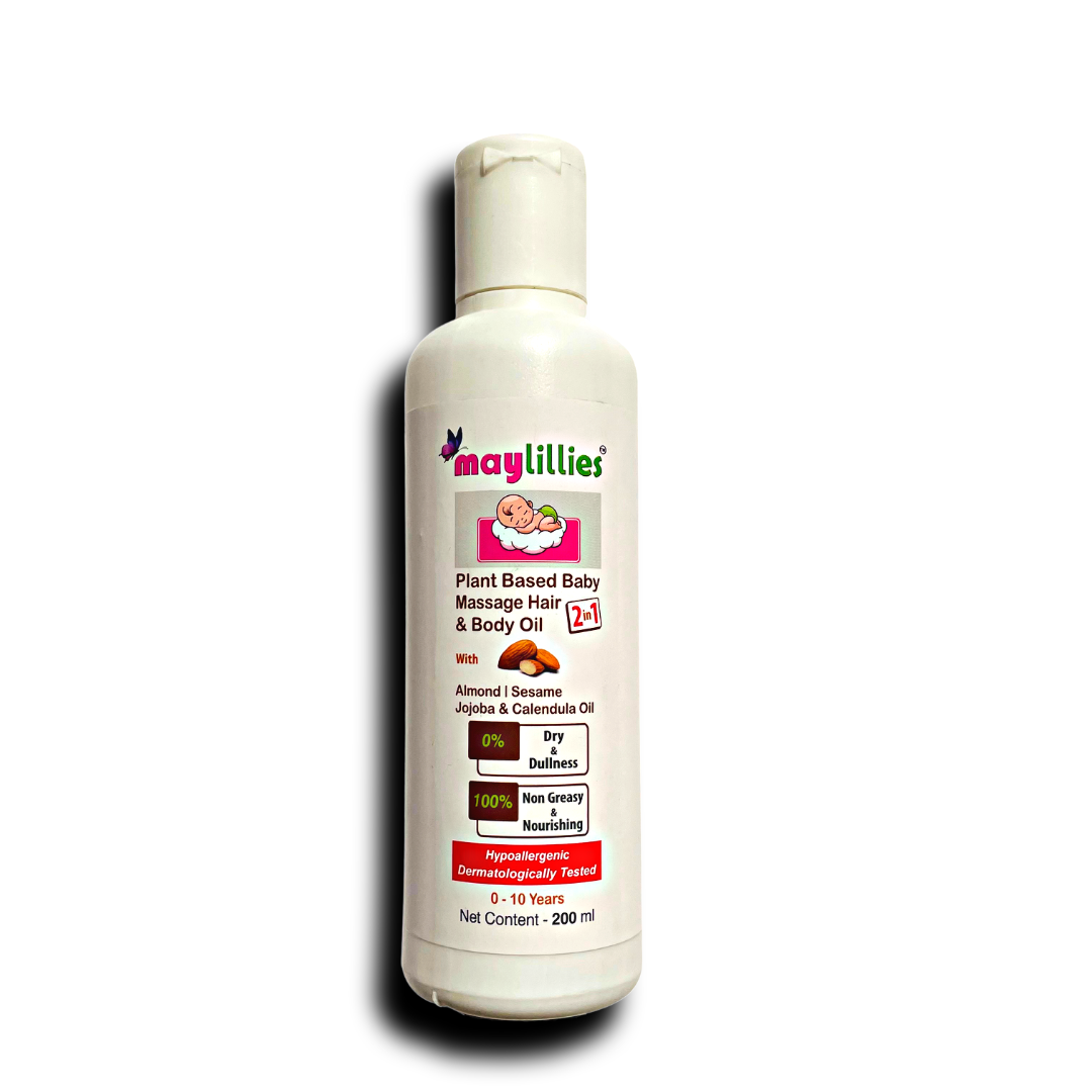 
                  
                    Nourishing Plant Based 2-in-1 Baby Massage & Hair Oil (200ml)
                  
                