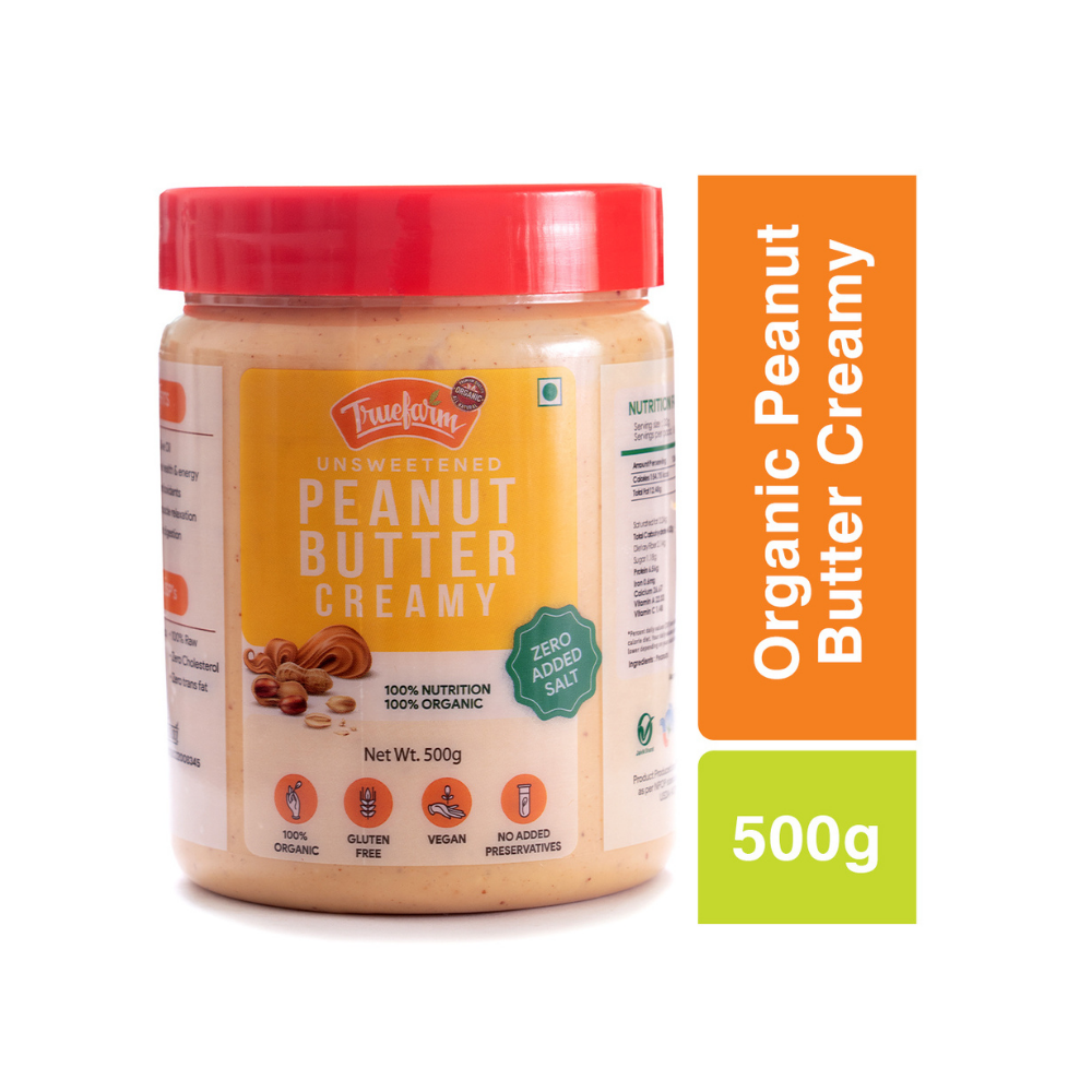 
                  
                    Truefarm Foods Organic Peanut Butter - Creamy (500g)
                  
                