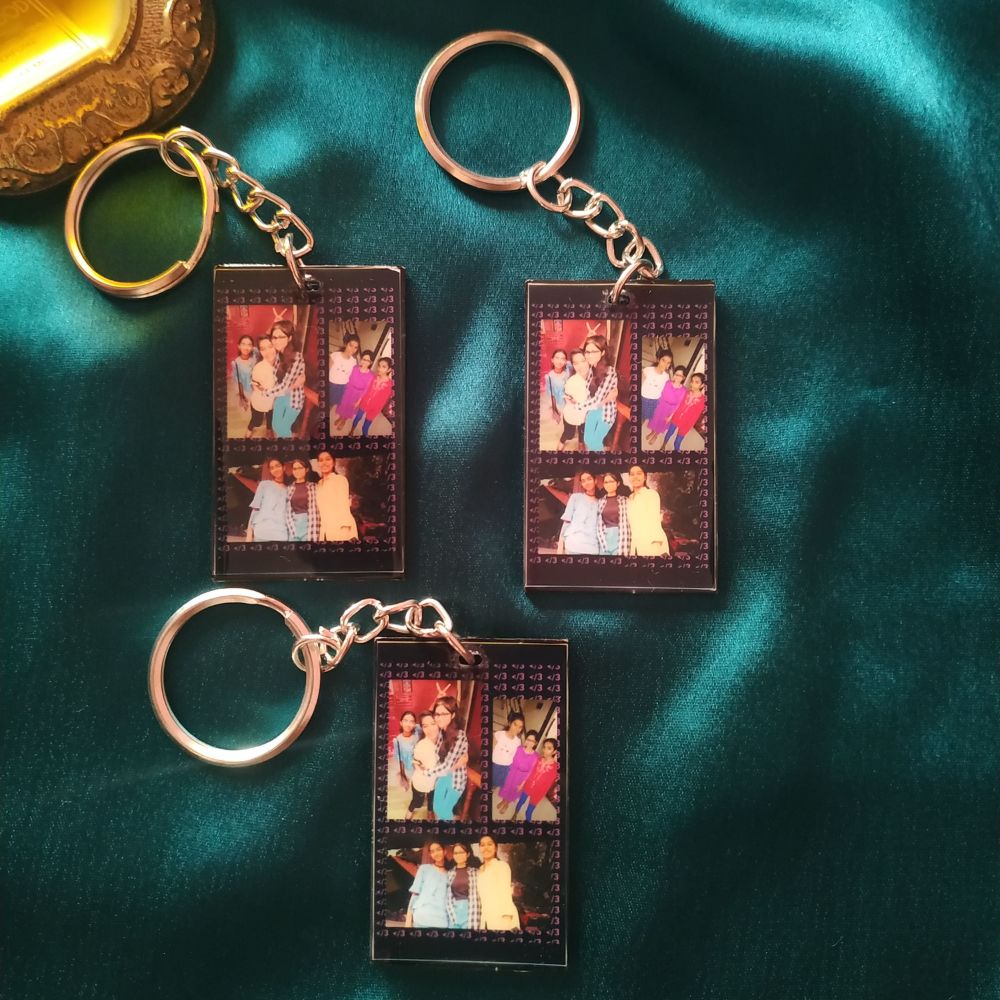 One Side Resin Photo Keychain