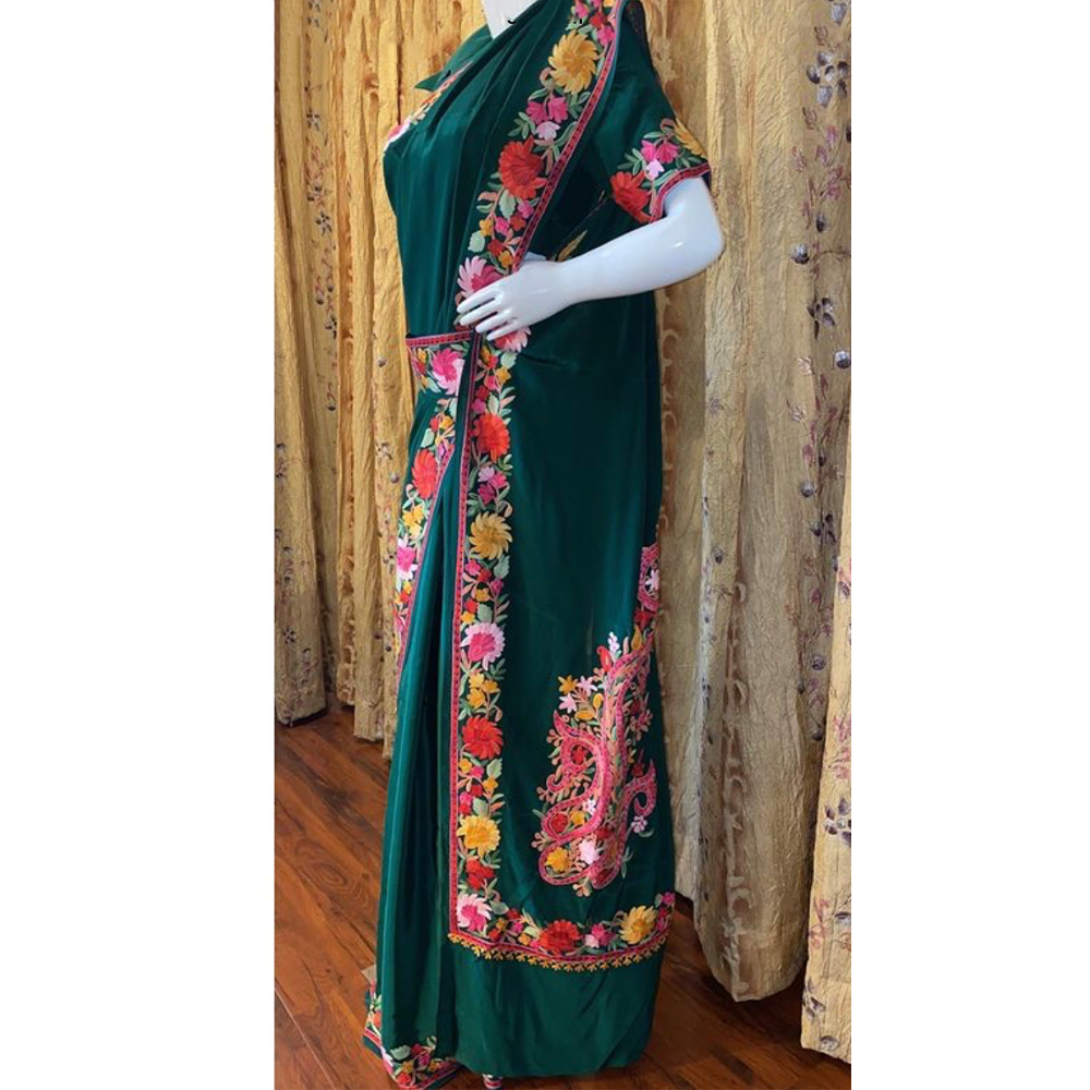 
                  
                    Kashida Embroidery Saree
                  
                