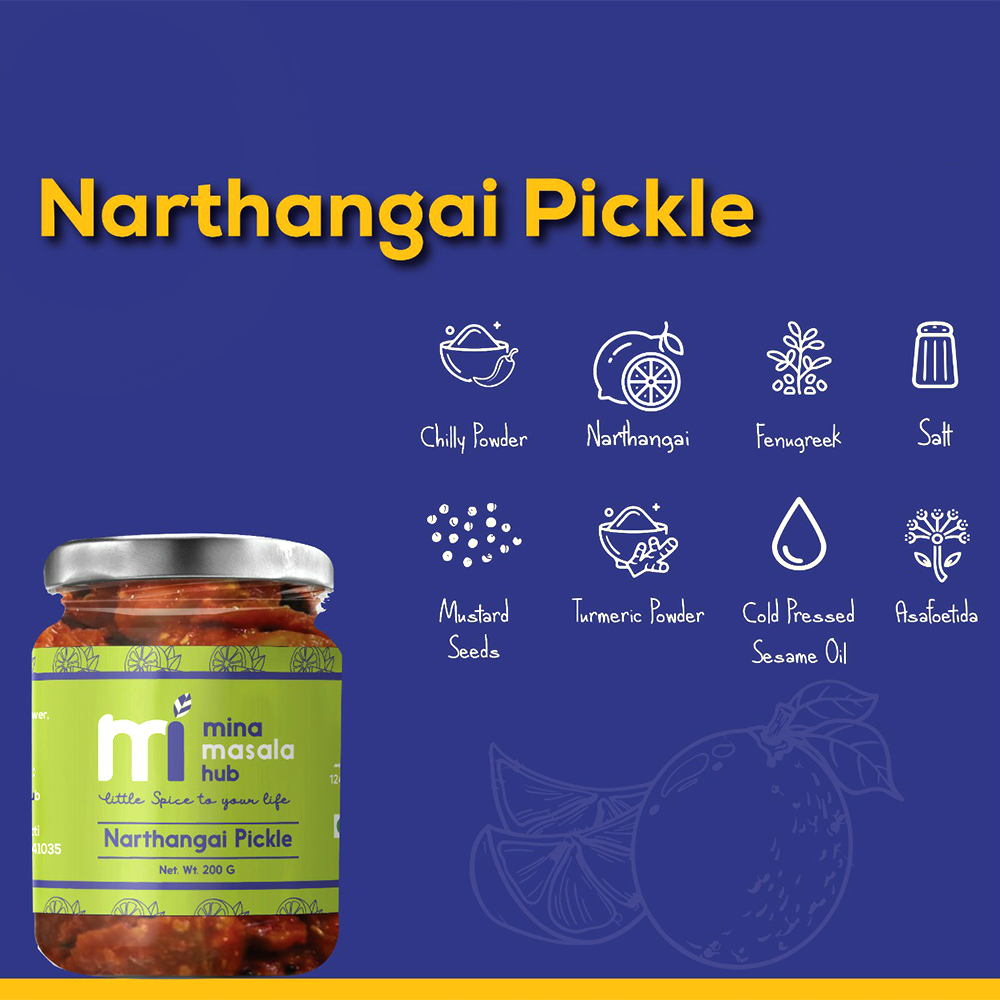 
                  
                    Mina Masala Hub Citron / Narthangai Pickle 200g
                  
                