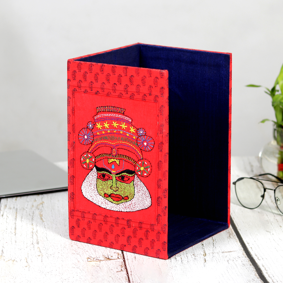 
                  
                    Indha Kathakali Hand-block Print Book Case
                  
                