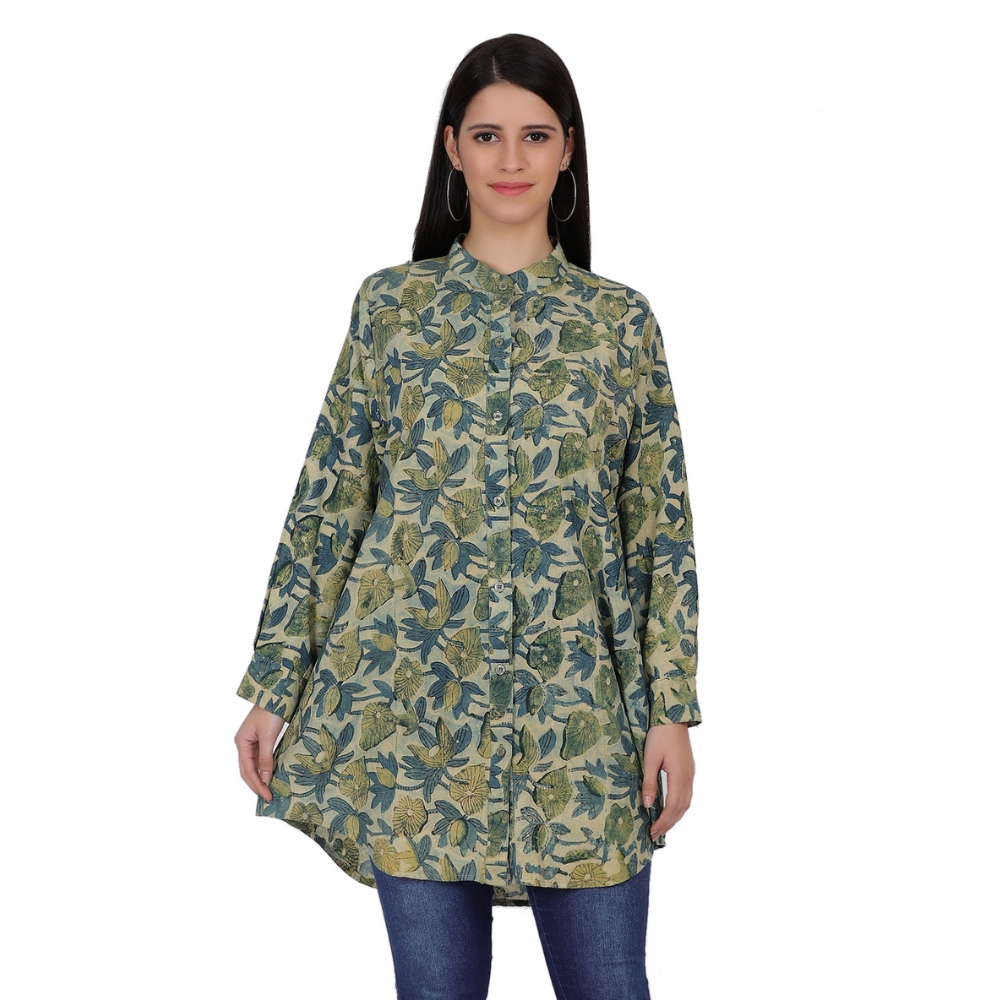 
                  
                    Lotus Print Tunic in Cotton
                  
                