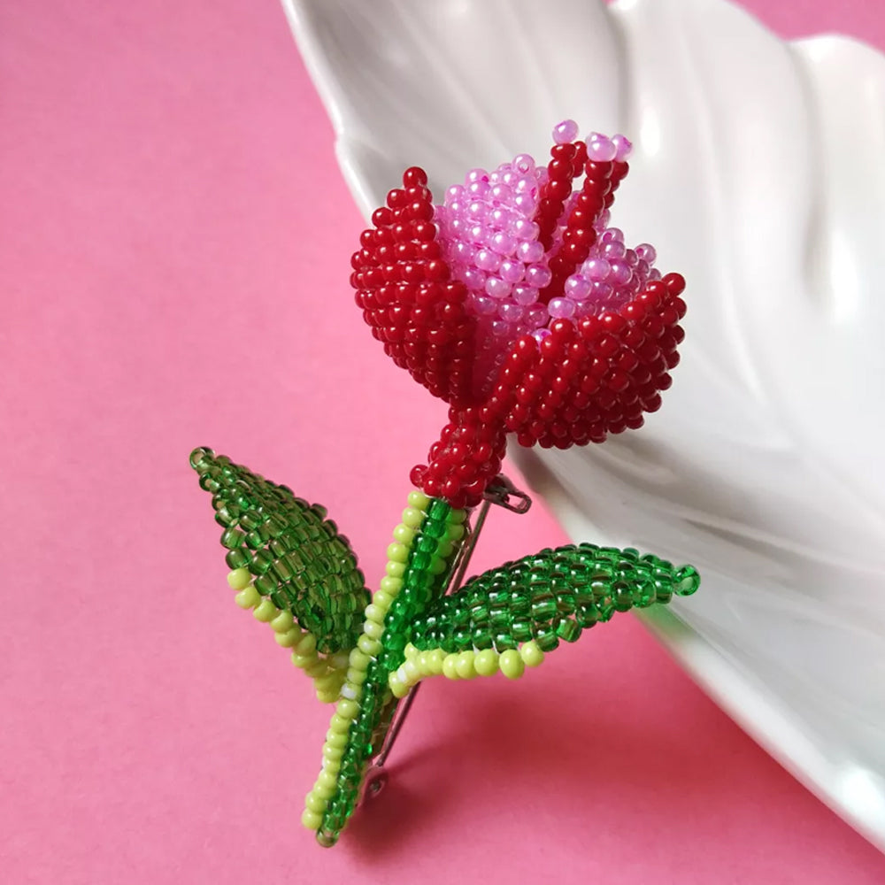 Fuchsia Flower Brooch