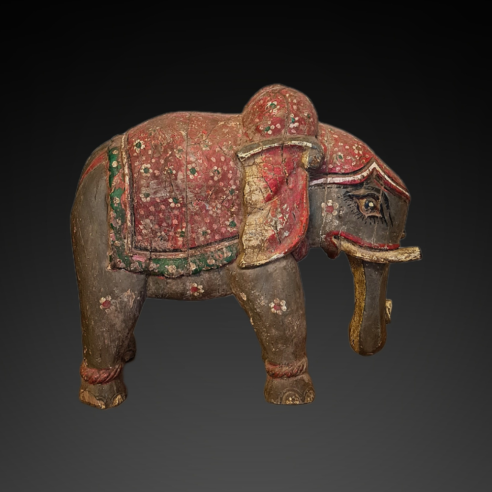
                  
                    Folk Art Standing Elephant Statue
                  
                