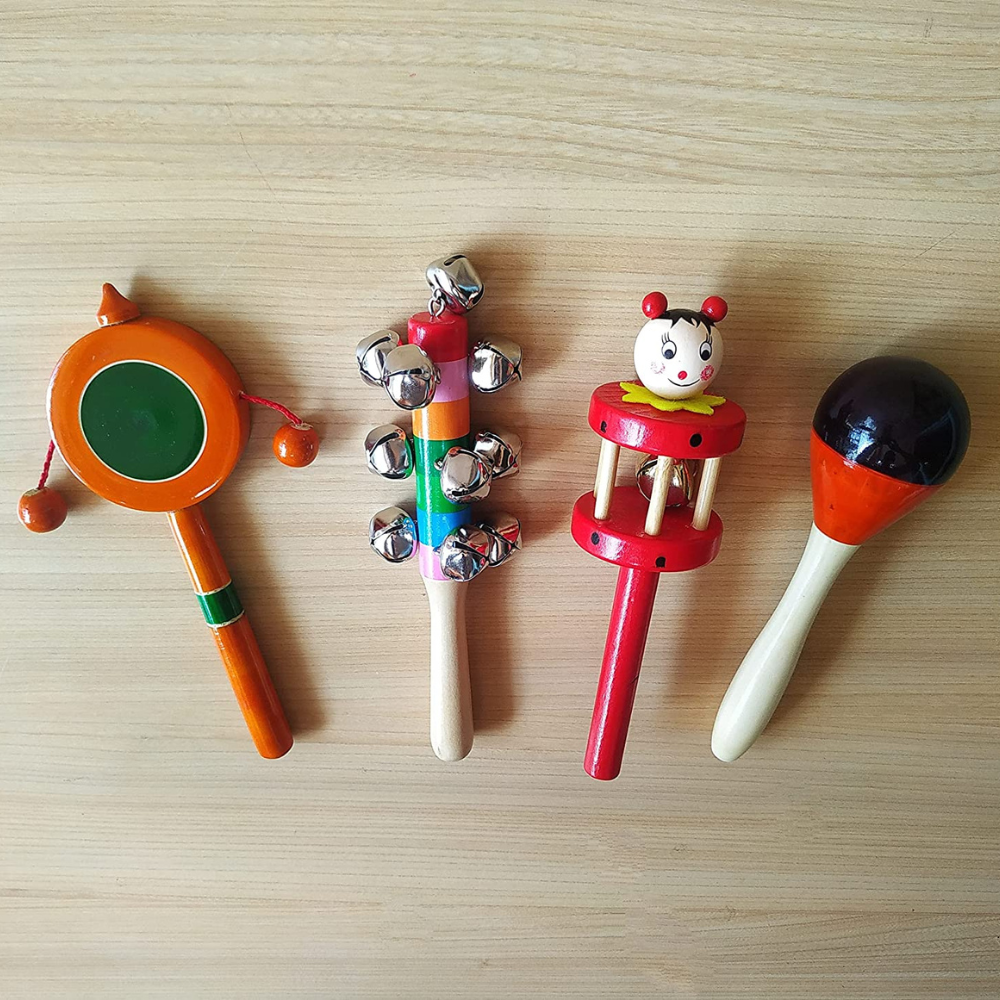 
                  
                    Channapatna Toys Wooden Rattles Toys (Set of 4)
                  
                