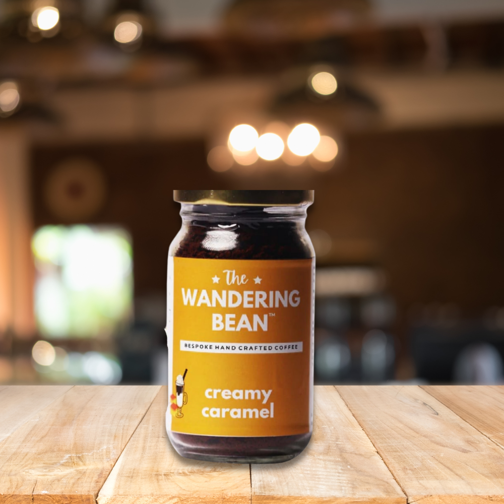 
                  
                    The Wandering Bean Creamy Caramel Instant Flavour Coffee (60g)
                  
                